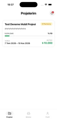 Go Bulut Yazılım İş Takip — ekran 4