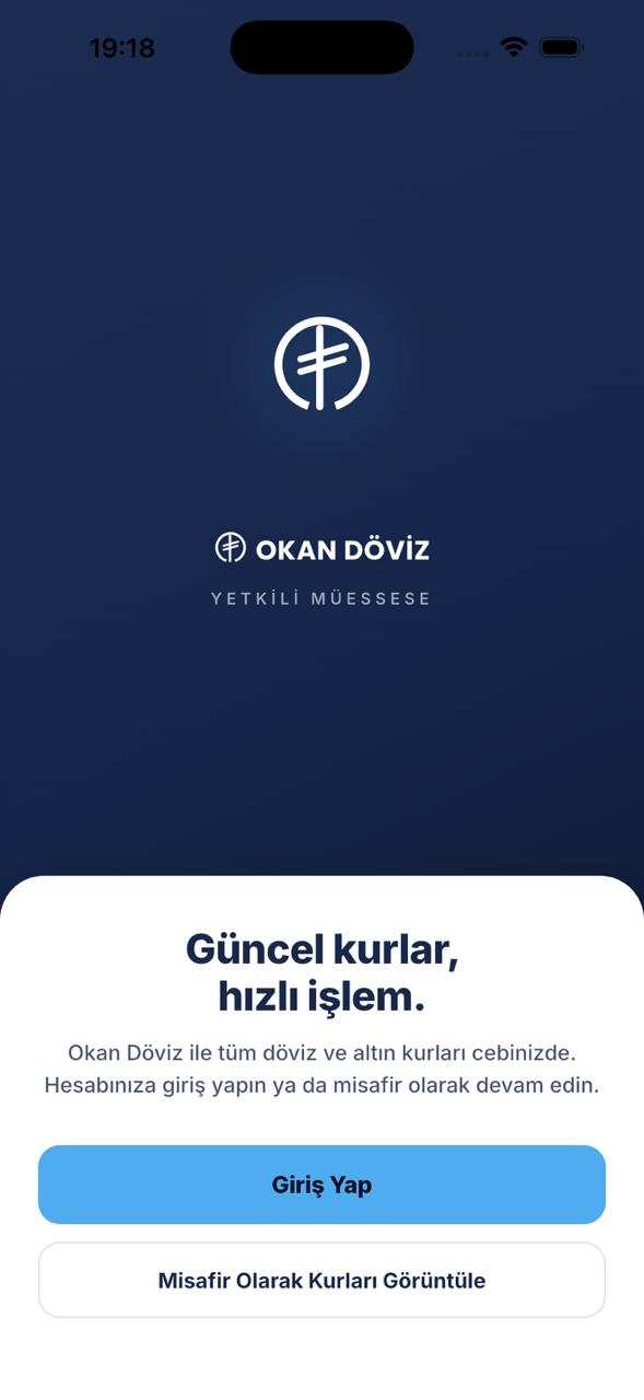 Okan Döviz — ekran 1