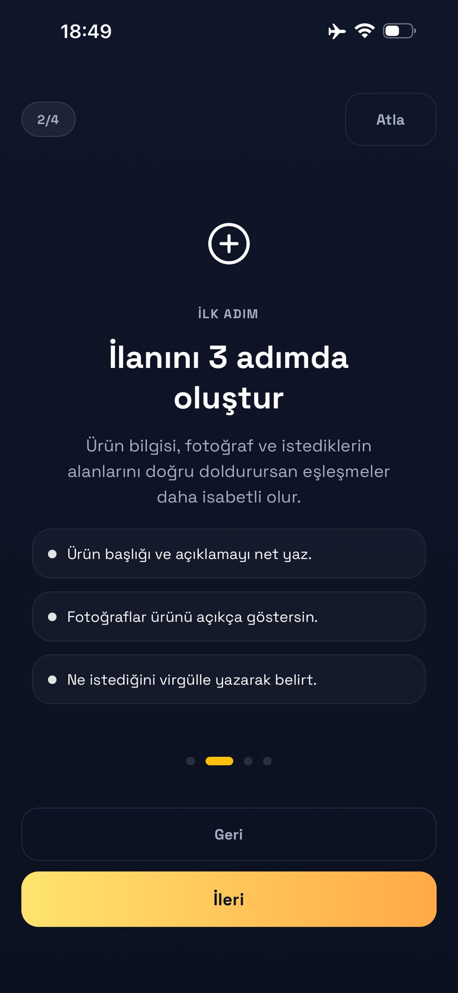 Takas Cini — ekran 3