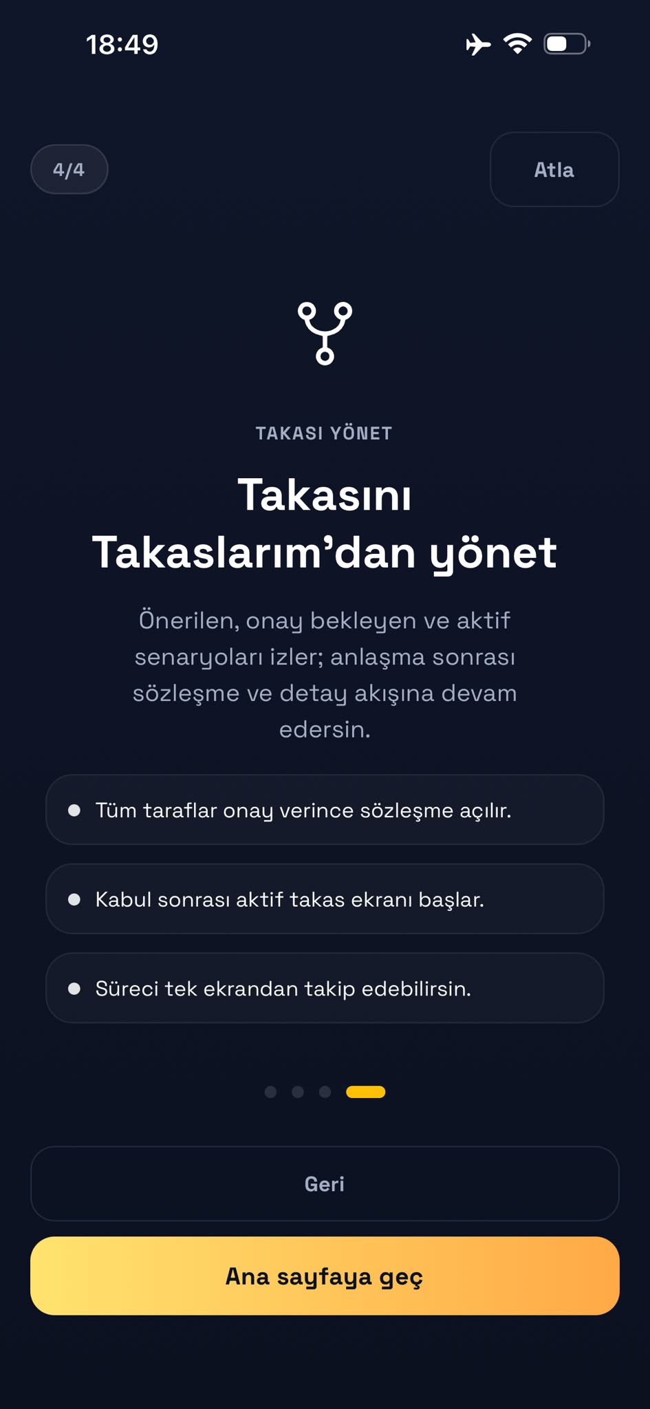 Takas Cini — ekran 4