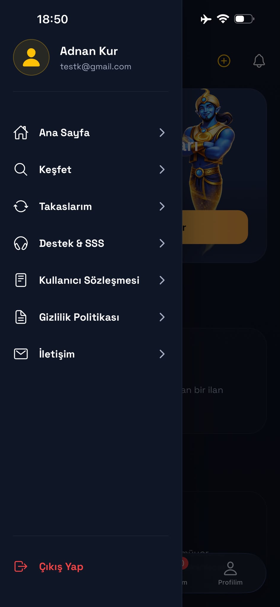 Takas Cini — ekran 8